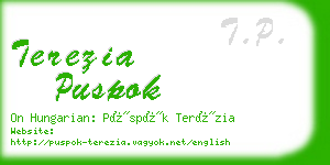 terezia puspok business card